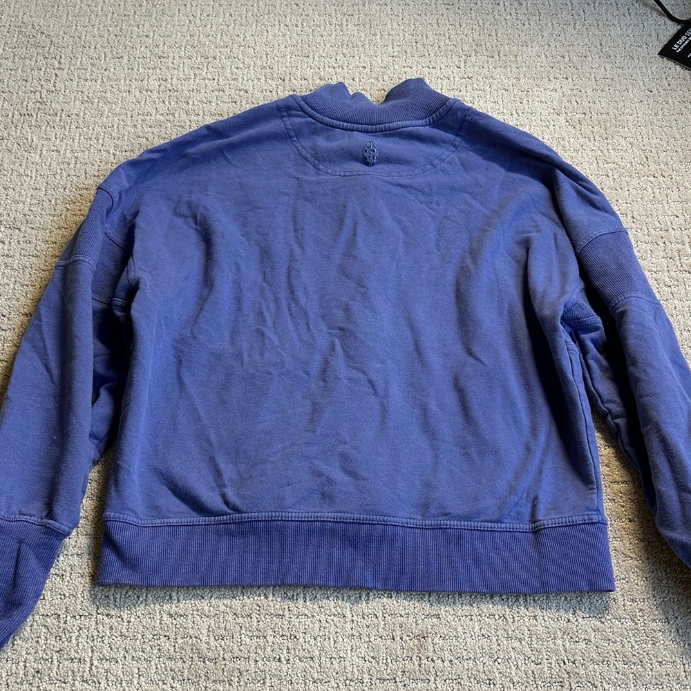 FP Movement by Free People Adeline Indigo Half-Zip Sweatshirt Womens Small - Picture 7 of 7